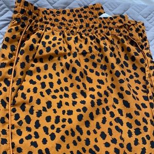Joie silk leopard print palazzo pants